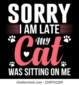 Cat t-shirt design, Cat t-shirt, cat vector T-shirt,  trendy cat t-shirt
