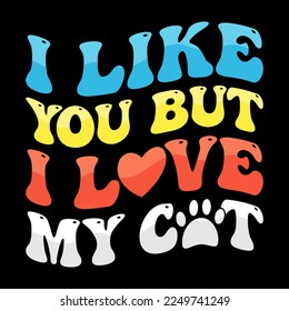 Cat t-shirt design, Cat t-shirt, cat vector T-shirt,  trendy cat t-shirt