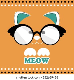 cat, T-shirt graphics for kids vector illustration