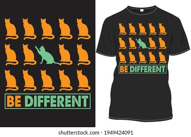 Cat t-shirt for cat lover, meow sticker, vector graphics, face cat 