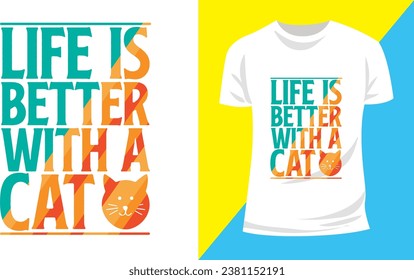 
 Cat T-shirt,  Typography Design,  Custom Tee, Pet Lover,  Quote Design Animal, Clothing, Fashion Design,  Paw Vector,  Vector PNG, Meow, Template, Tee Shirt,  Bundle Typographic, Print On Demand,  svg