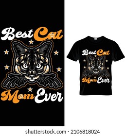 Cat T-shirt.Vector illustration.T-shirt graphics Can be used for print, children wear, Baby shower celebration and poster.Cat label.Cat logo.