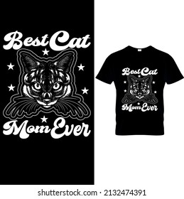 Cat T-shirt.Vector illustration.T-shirt graphics Can be used for print, children wear, Baby shower celebration and poster.Cat label.Cat logo.