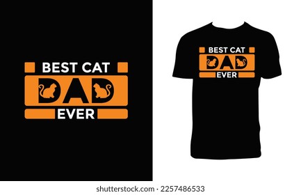 Cat Typographic T Shirt Design. 