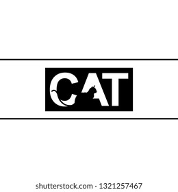 cat typography with hidden logo can be use for t-shirt design, or textile - vector