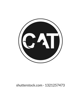 cat typography with hidden logo can be use for t-shirt design, or textile - vector
