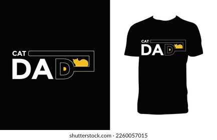 Cat Typography T Shirt Design And Illustration. 
