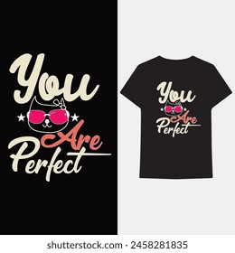 Cat typography t shirt design