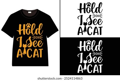 Cat typography t-shirt design, Typography T-shirt Design, Cat day t shirt design, Cat t shirt