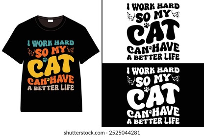 Cat typography t-shirt design, Typography T-shirt Design, Cat day t shirt design, Cat t shirt