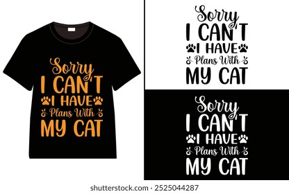 Cat typography t-shirt design, Typography T-shirt Design, Cat day t shirt design, Cat t shirt