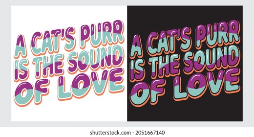 Cat typography t-shirt design. vector t-shirt design.
