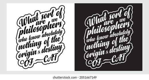 Cat typography t-shirt design. vector t-shirt design.