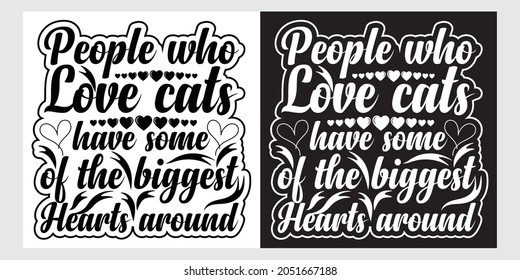Cat typography t-shirt design. vector t-shirt design.