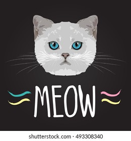 cat typography, t-shirt graphics , vectors
