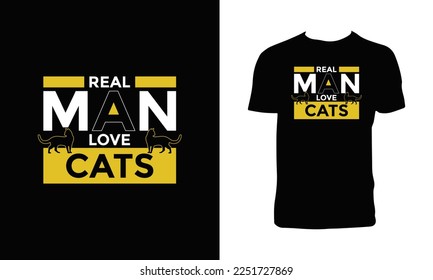 Cat Typography Vector T Design. 