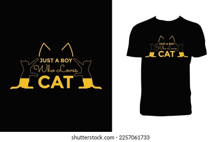 Cat Typography Vector T Shirt Design 