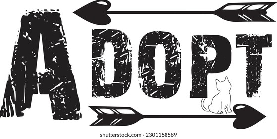 Katzentypografie, Vektordesign des T-Shirts