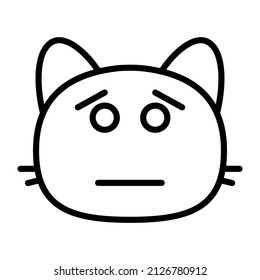 cat upset Line Black Icon Design
