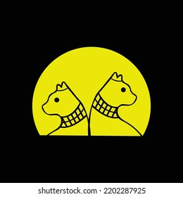 Cat vector animal logo template design 