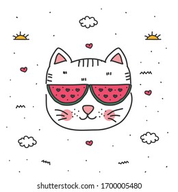Cat vector for any kind of graphic work