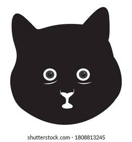 cat vector art black avatar 