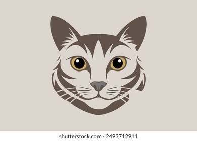 Un Arte vectorial de gato negro con silueta