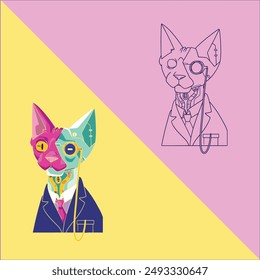 Cat Vector art for graphics and illustrations