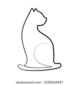 Cat Vector art icon silhouette