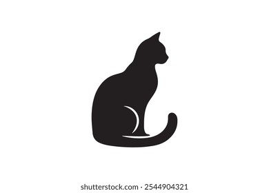 cat vector art illustration silhouette