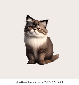 cat vector art for kids