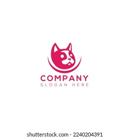 diseño de logotipo de arte vectorial de gato