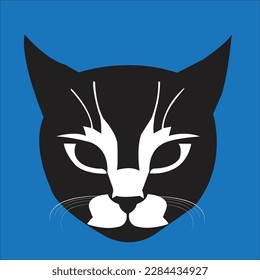 una obra de arte vectorial de un gato, un bonito arte de la ilustración