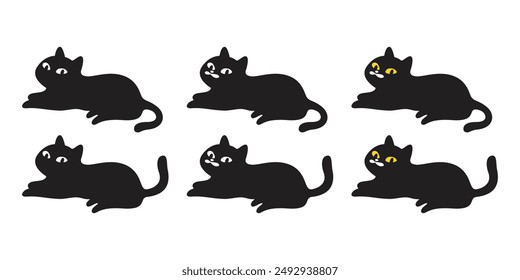 cat vector black kitten moustache calico neko icon pet cartoon character munchkin illustration symbol clip art isolated