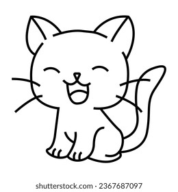 Cat vector breeds cute pet animal  illustration.  vector cats design

