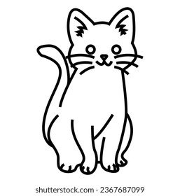 Cat vector breeds cute pet animal  illustration.  vector cats design

