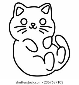 El vector del gato engendra una linda ilustración animal de mascota.  diseño de gatos vectoriales

