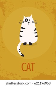Cat vector children card
