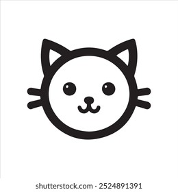 cat vector design illustration Head white background