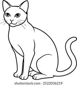 Cat Vector Design Silhouette black white