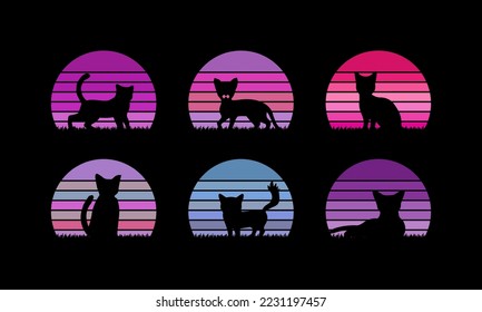 cat vector design for t shirt design