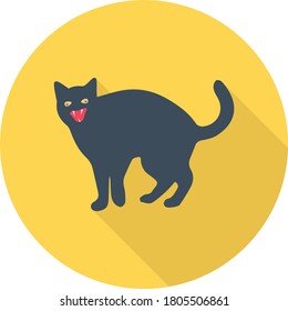 cat vector flat color icon 
