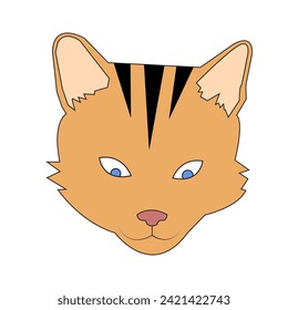 cat with vector flat design