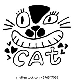 Cat. Vector graphic art for design.