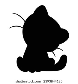 Cat Vector hand drawn animals silhouette illustration