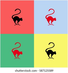 Cat vector  icon.