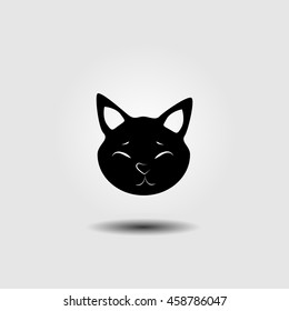 Cat vector icon and animal illustration