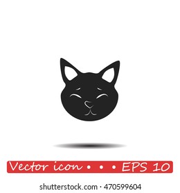 Cat vector icon and animal illustration