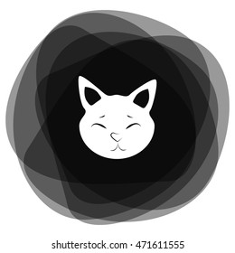 Cat vector icon and animal illustration