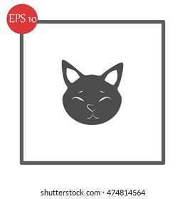 Cat vector icon and animal illustration